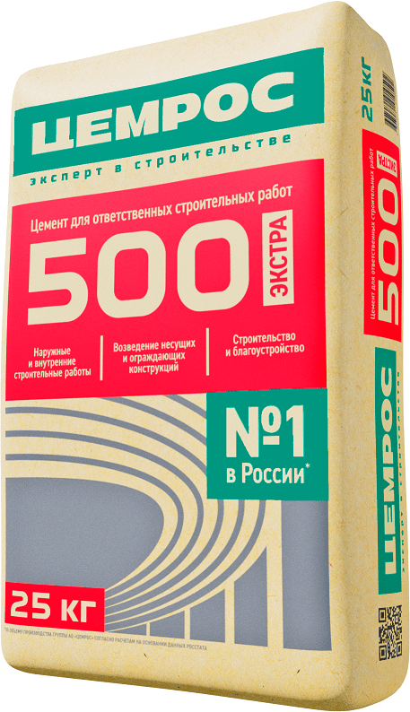 Цемент ЦЕМ I 42,5Н Цемрос, 25 кг Цемент ЦЕМ I 42,5Н Цемрос, 25 кг