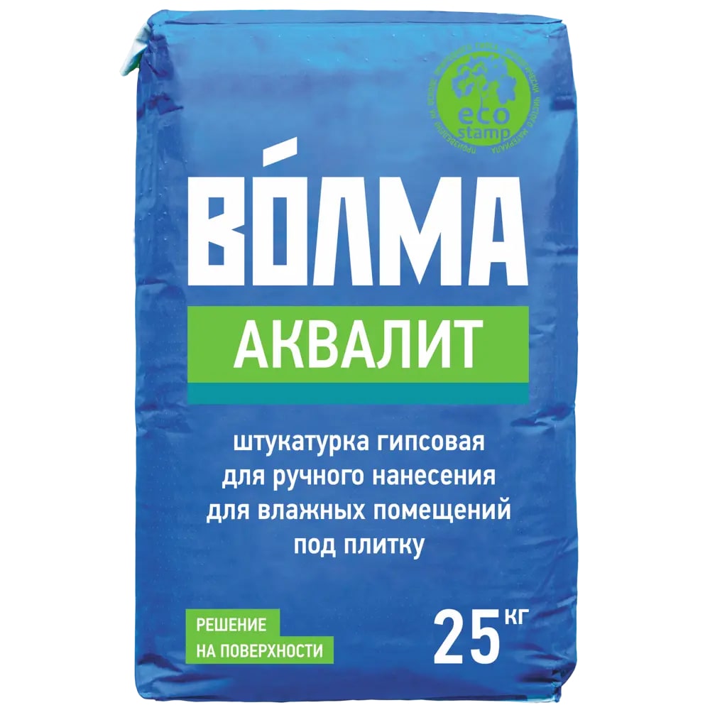 Штукатурка гипсовая "ВОЛМА - Аквалит", 25 кг