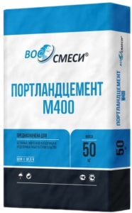 Цемент М400 Д20 (ЦЕМ II/А-Ш 32,5H) ВосСмеси, 50 кг Цемент М400 Д20 (ЦЕМ II/А-Ш 32,5H) ВосСмеси, 50 кг