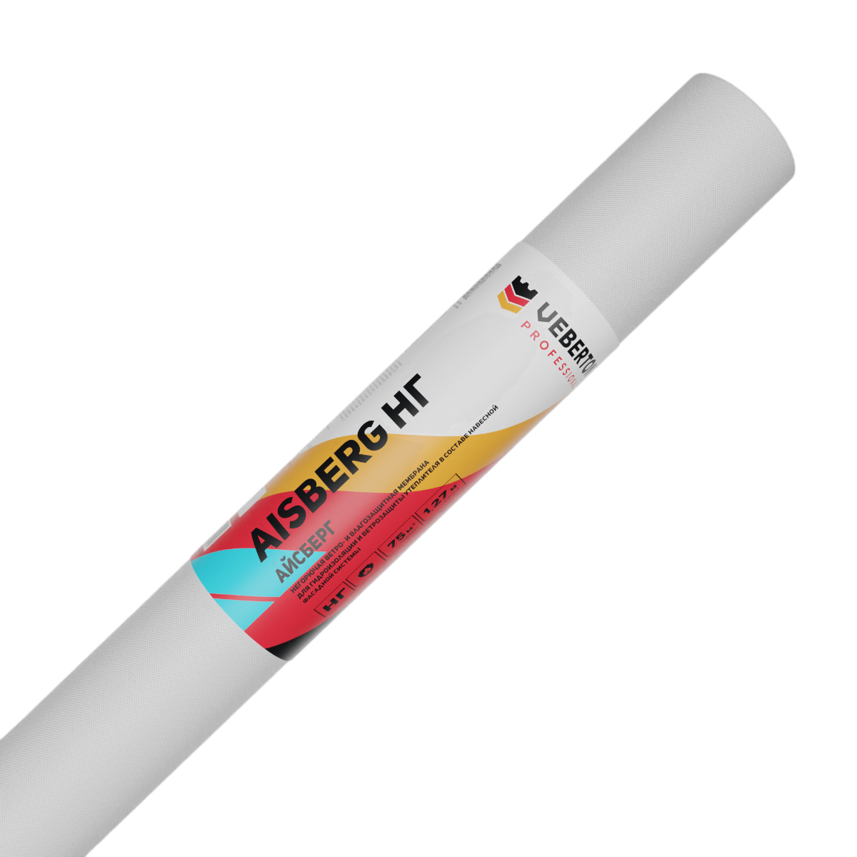 Негорючая ветро-гидрозащитная мембрана VEBERTON Aisberg 1.27 м, 75 кв.м