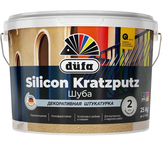 Штукатурка Dufa Silicone Kratzputz, 25 кг