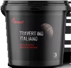 Декоративная штукатурка Akvest Travertino Italiano, эффект «гротто» 7 кг