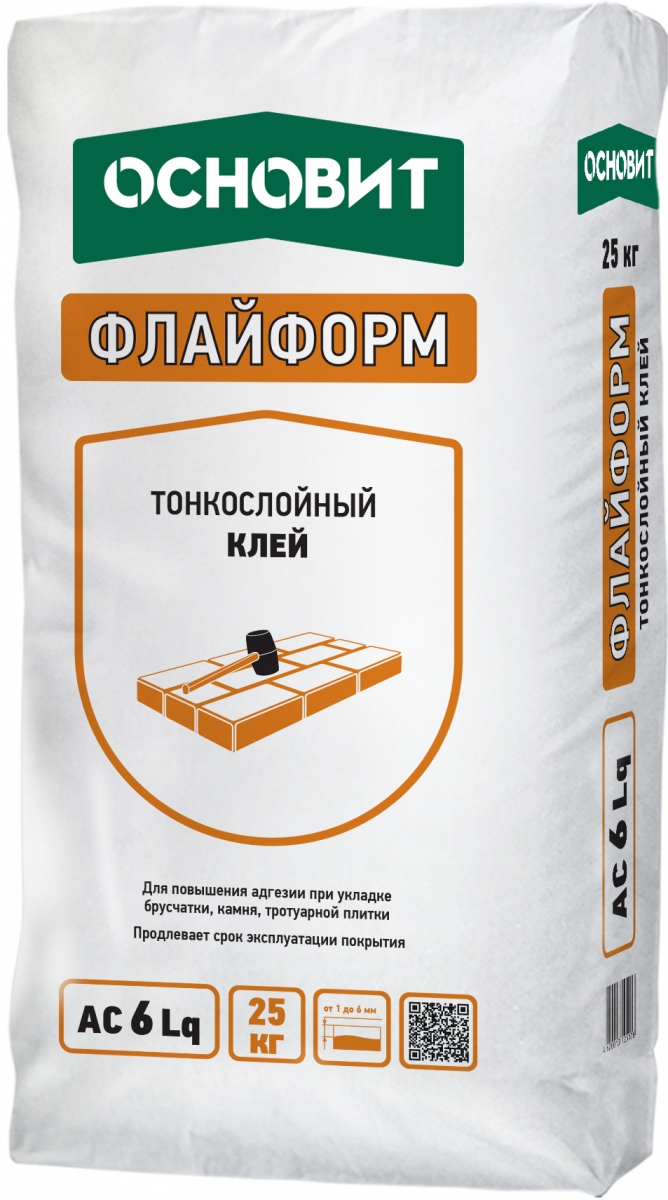 Тонкослойный клей Основит Флайформ AC6 Lq, 25 кг