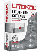 Штукатурно-клеевая смесь на цементной основе LITOTHERM Cottage, 25 кг