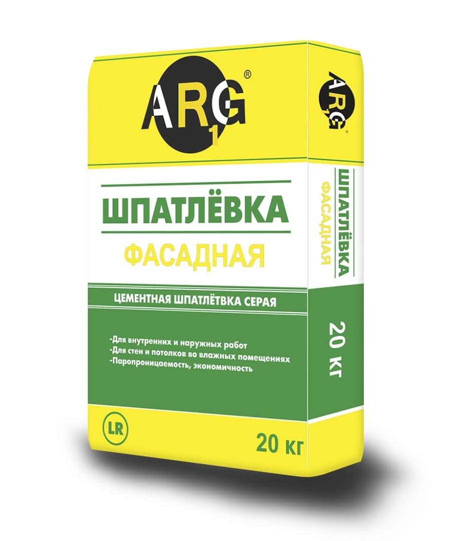 Шпатлевка цементная фасадная ARG, 20 кг