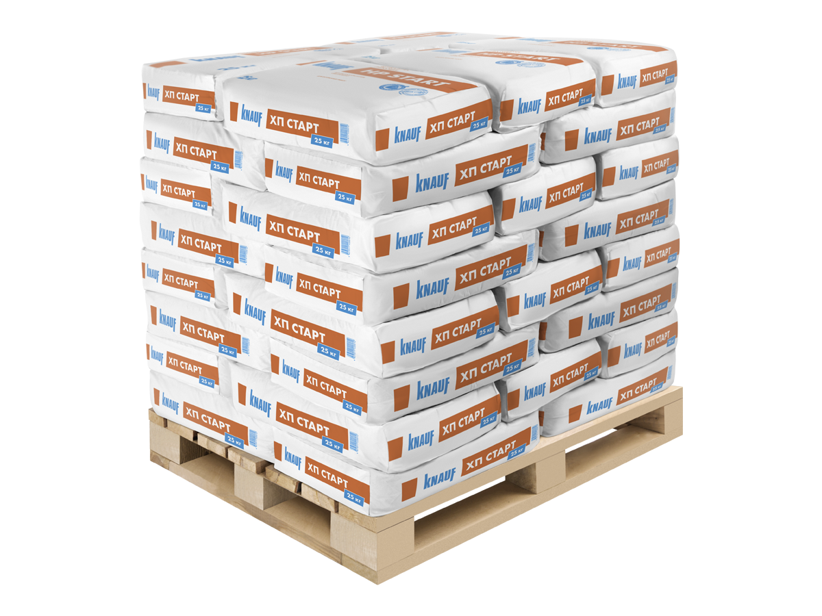 Штукатурка гипсовая КНАУФ-ХП Старт, 25 кг