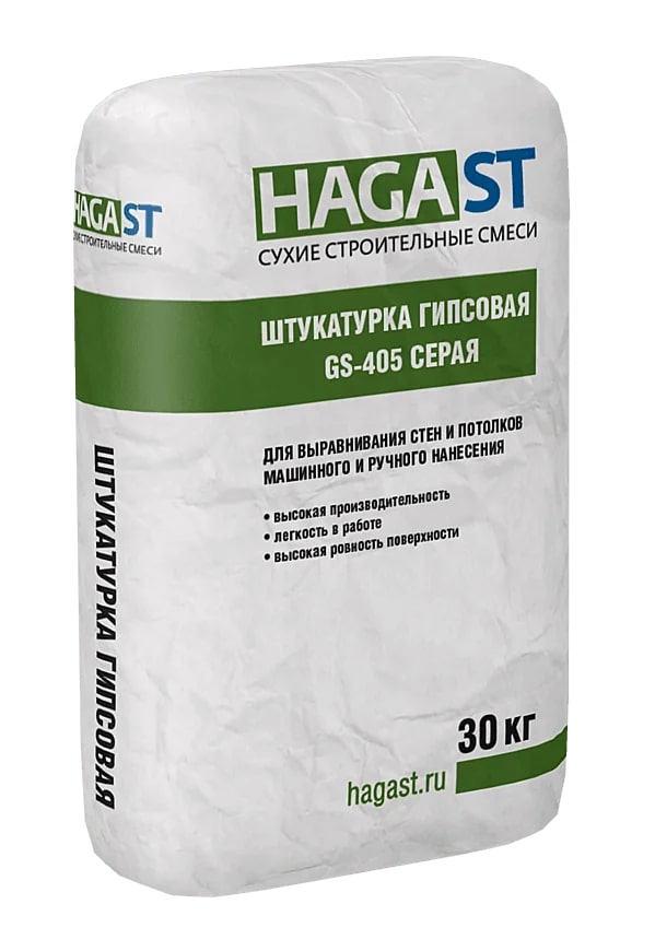 Штукатурка гипсовая GS-405 серая, 30 кг