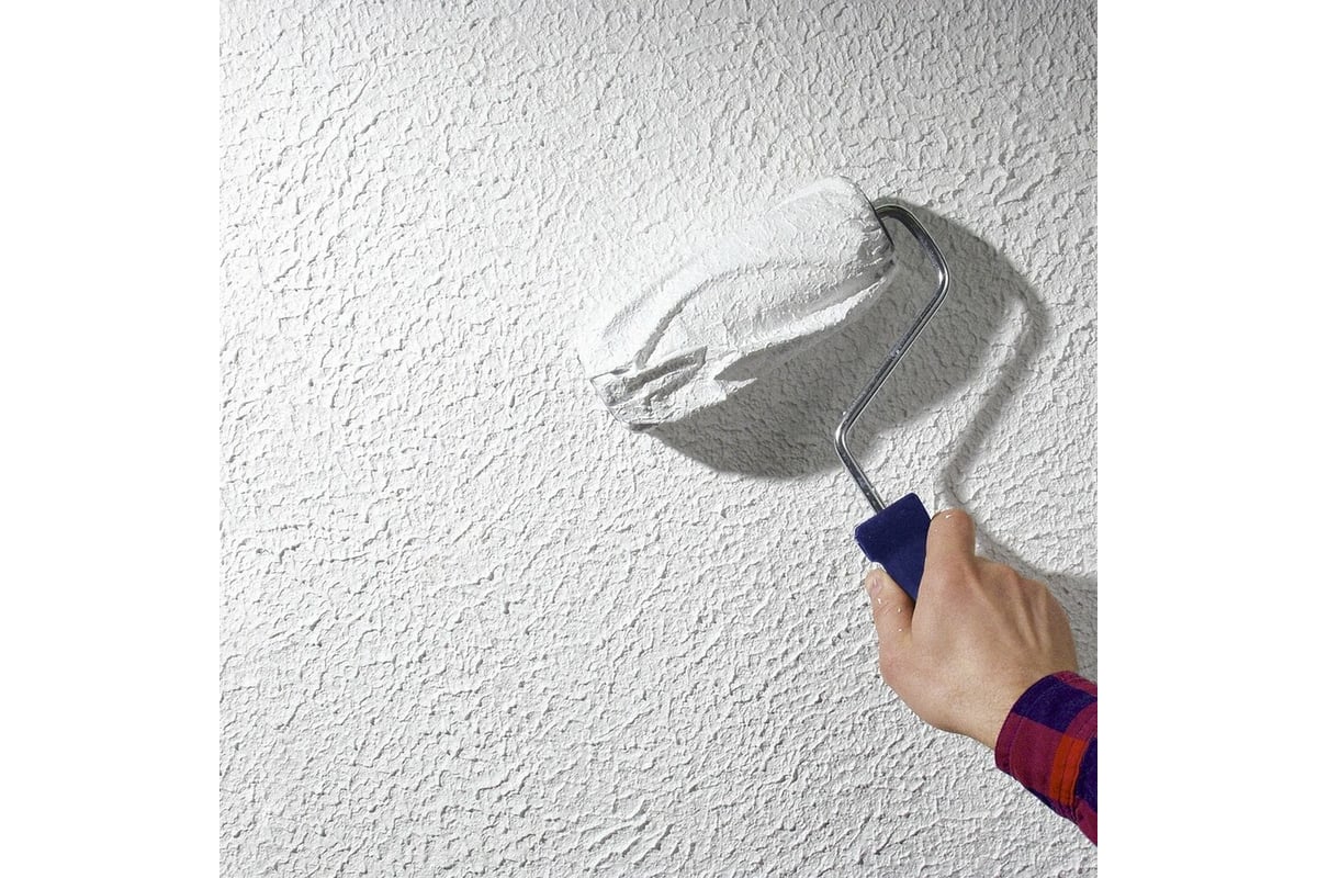 Штукатурка структурная  декоративная под покраску Jobi   ROLLPUTZ 1мм цвет Белый,16 кг