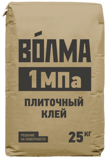 Клей для плитки на цементном вяжущем С0 Т "ВОЛМА-1 МПа", 25 кг