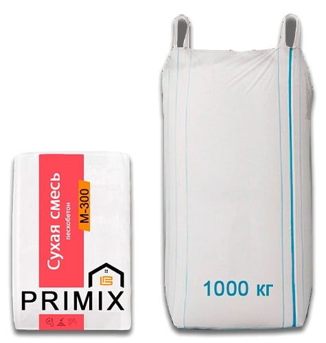 Сухая смесь М-300 Primix пескобетон, 1000 кг