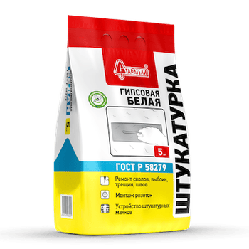 Штукатурка гипсовая белая Старатели, 5 кг