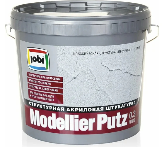Декоративная штукатурка JOBI MODELLIERPUTZ 0.3 мм; 16 кг