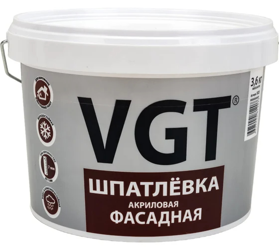 Фасадная шпатлевка VGT, 18 кг