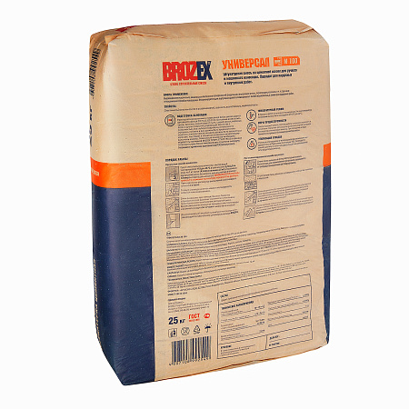 Штукатурка цементная BROZEX М100 Универсал, 25 кг