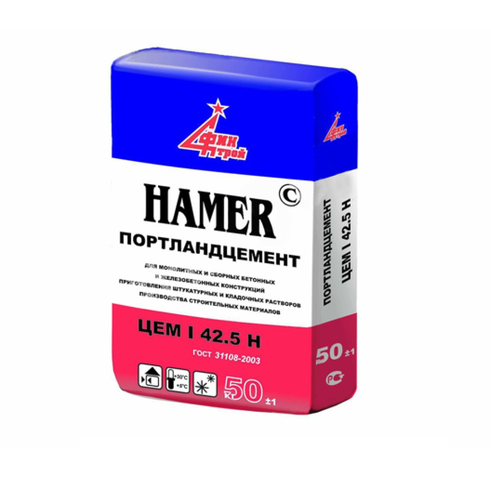 Цемент М-500 ЦЕМ II 42,5 Н Финстрой, 50 кг Цемент М-500 ЦЕМ II 42,5 Н Финстрой, 50 кг