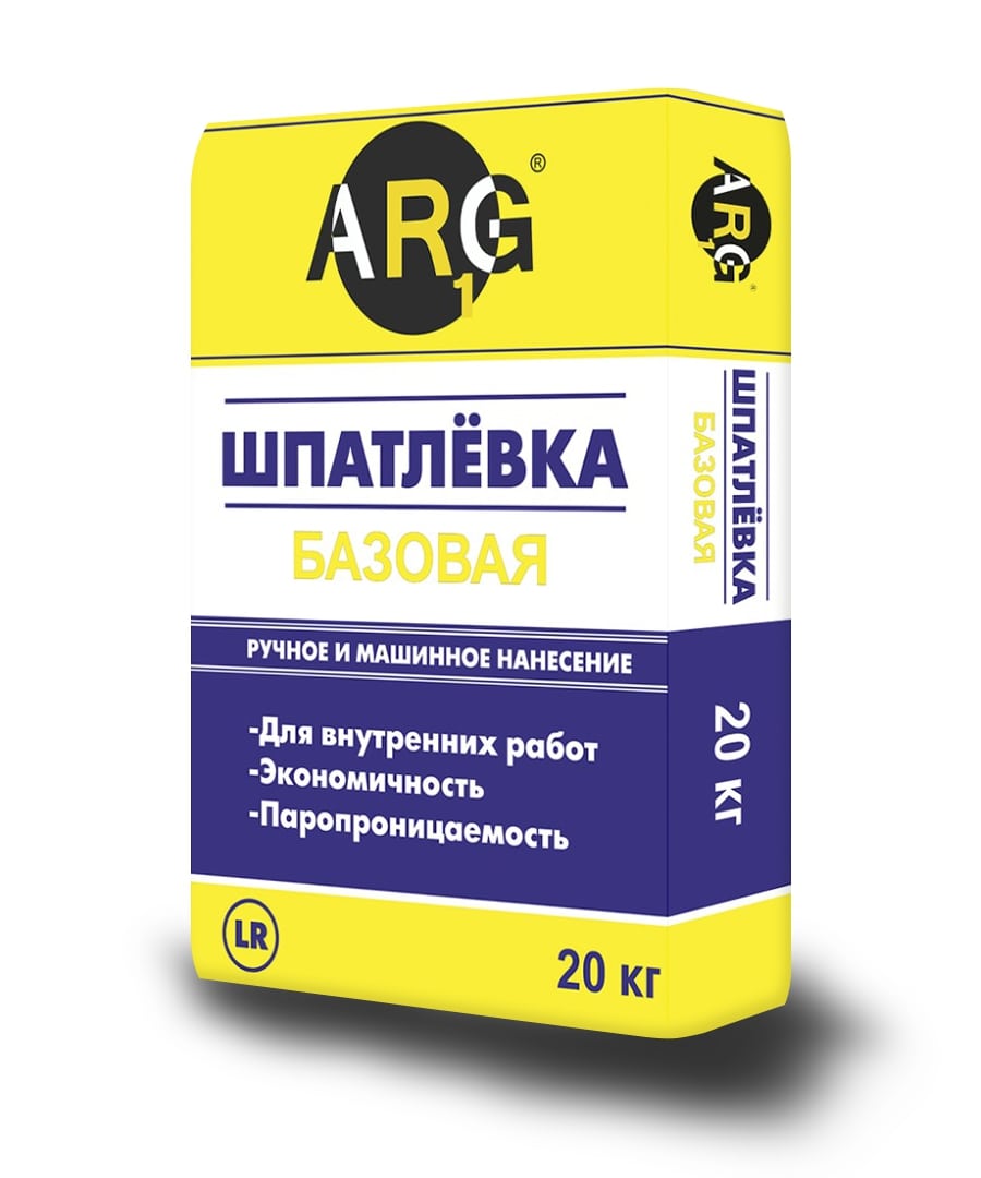 Шпатлевка гипсовая базовая ARG, 20 кг