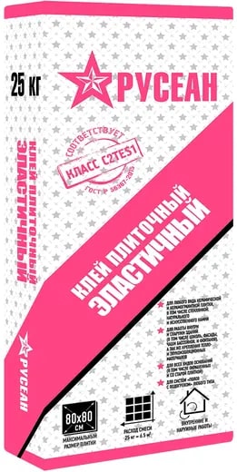 Клей для плитки ЭЛАСТИЧНЫЙ Русеан, 25 кг