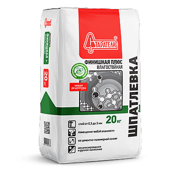 Шпатлевка полимерная Финишная Плюс влагостойкая Старатели, 20 кг