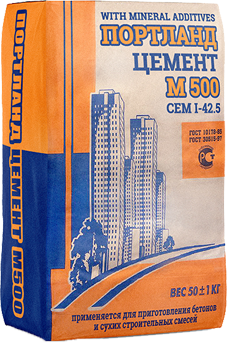 Цемент М500 Д0 Строймикс, 50 кг Цемент М500 Д0 Строймикс, 50 кг