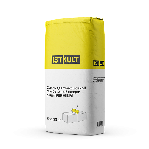 Смесь для тонкошовной кладки белая PREMIUM, 25 кг