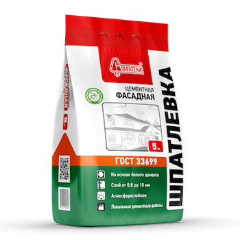 Шпатлевка цементная Фасадная Старатели, 5кг