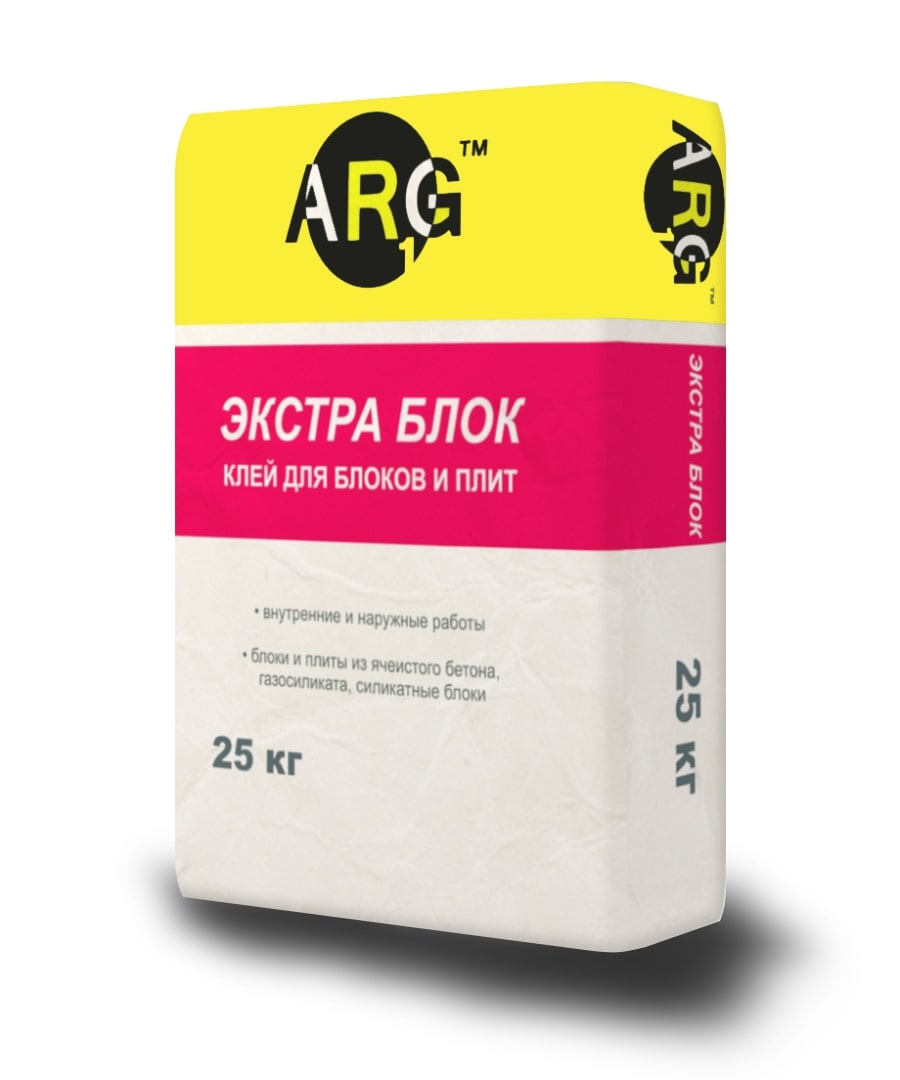Клей для блоков и плит Экстра блок ARG, 25 кг