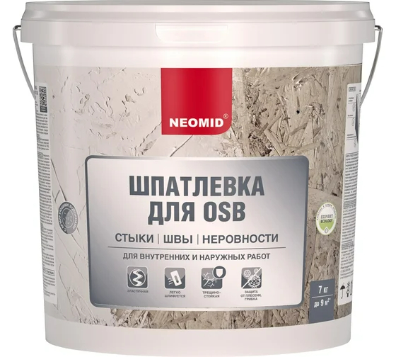 Шпатлевка для плит OSB NEOMID 7 кг Н-ШпатлOSB-7