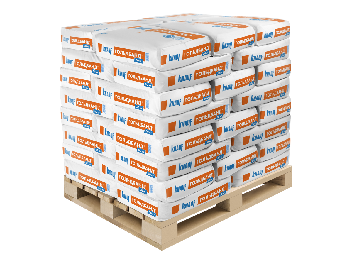 Штукатурка гипсовая КНАУФ-Гольдбанд, 30 кг