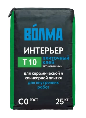 Клей плиточный цементный "ВОЛМА-Интерьер", 25 кг