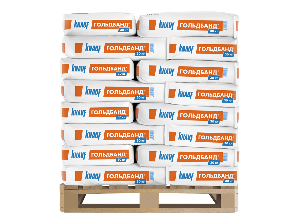 Штукатурка гипсовая КНАУФ-Гольдбанд, 30 кг
