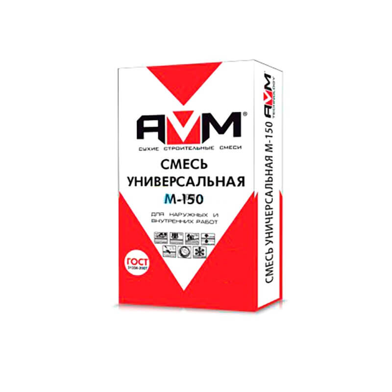Сухая смесь М150 универсальная AVM, мешок 40кг
